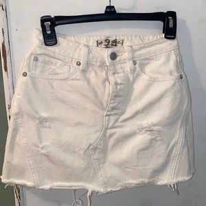 Free People Jean Skirt